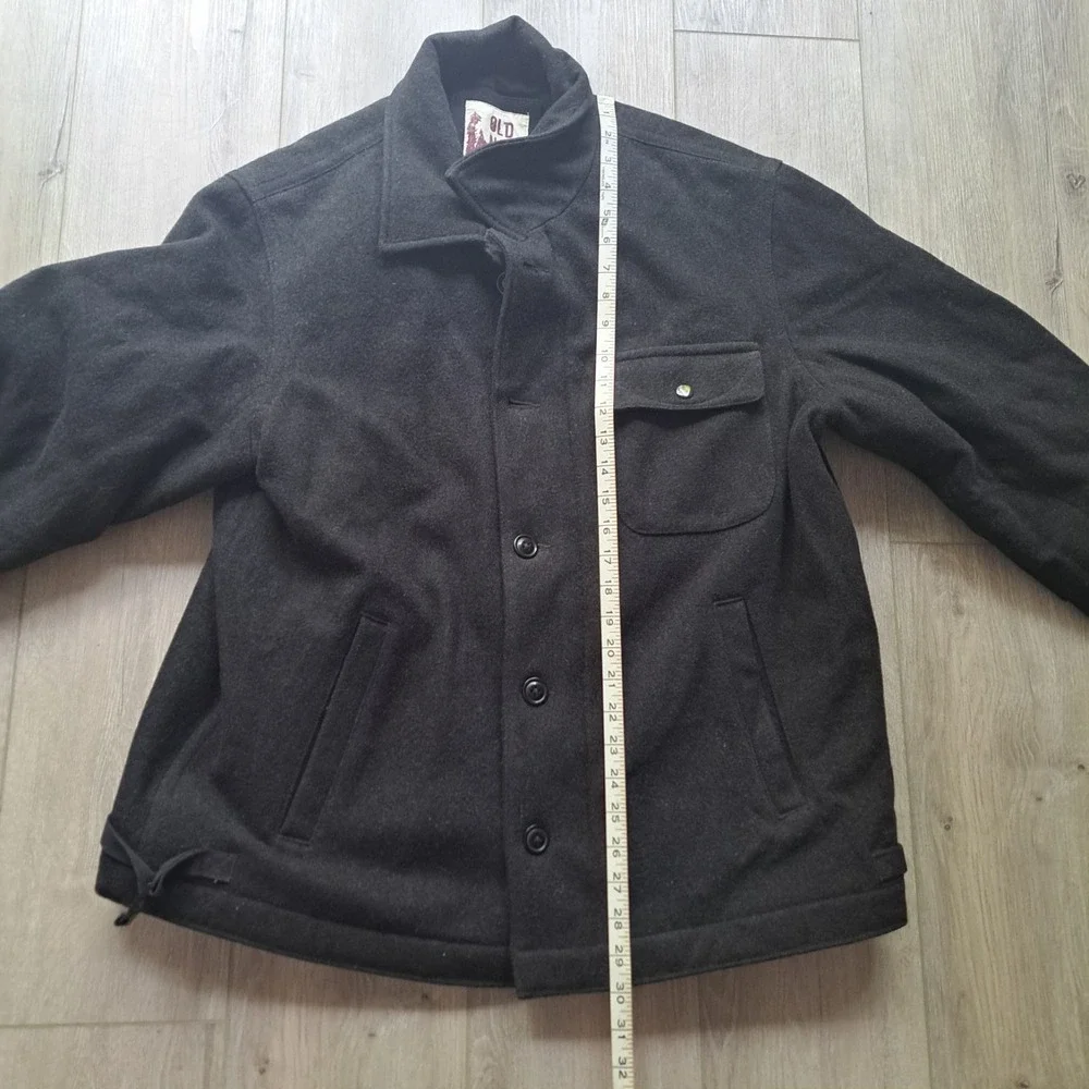Men's Old Navy Heavy Quilt Lined 70% Wool Peacoat Size Large